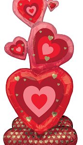 43731 -55″ – Airloonz  Stacked Hearts AIR FILLED STANDING JUMBO
