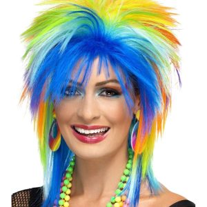 80s Rainbow Punk Wig