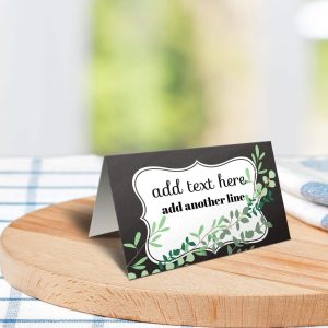 Chalkboard Greenery Tent Cards