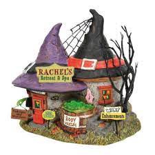 Department 56 Snow Village Halloween Rachel’s Retreat & Spa Lit Building