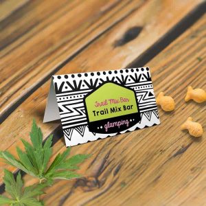 Glamping Party Tent Cards