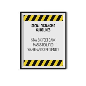 Quarantine Social Distancing Guidelines Sign