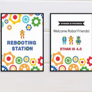Robot 8×10″ Party Signs